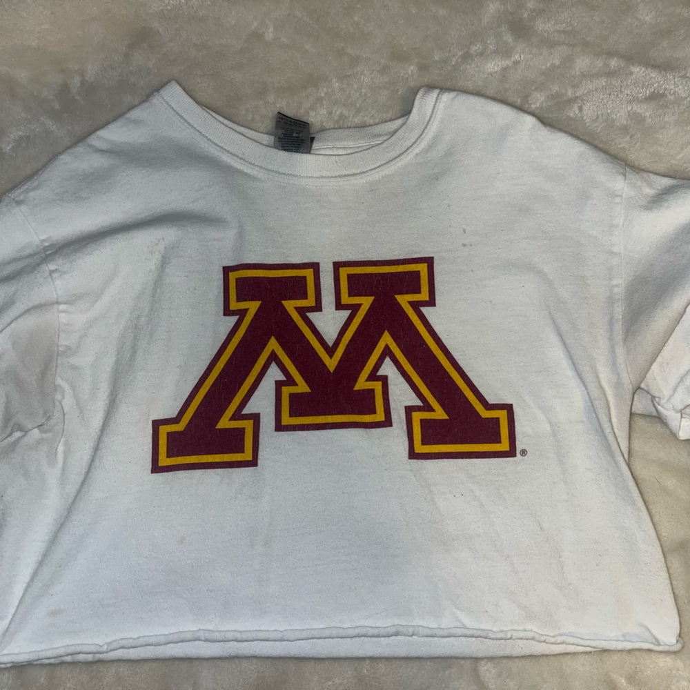 University of Minnesota White Crop Top